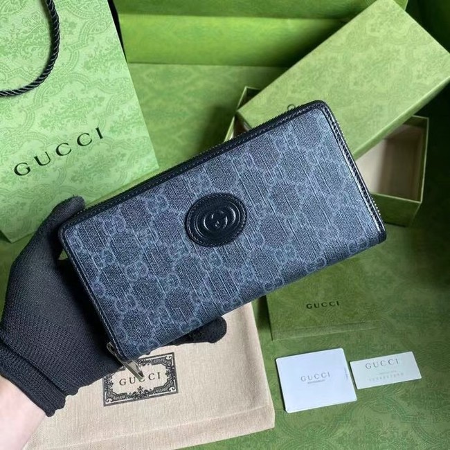 Gucci Zip around wallet with Interlocking G 673003 black
