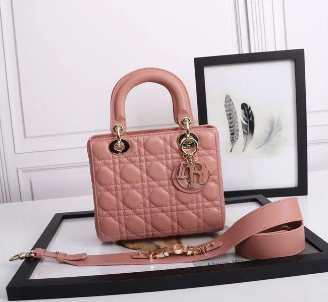 LADY DIOR MY ABCDIOR BAG Cannage Lambskin M0538O Cherry Blossom powder