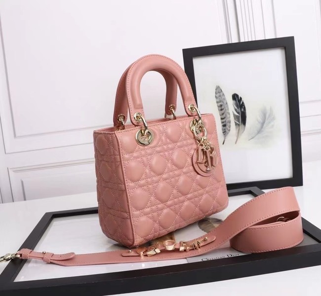 LADY DIOR MY ABCDIOR BAG Cannage Lambskin M0538O Cherry Blossom powder