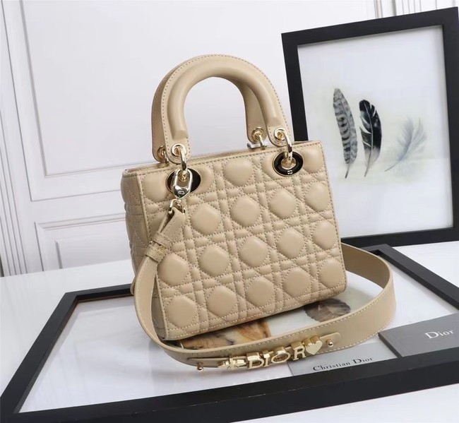 LADY DIOR MY ABCDIOR BAG Cannage Lambskin M0538O apricot