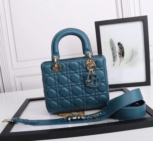 LADY DIOR MY ABCDIOR BAG Cannage Lambskin M0538O blue