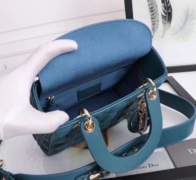 LADY DIOR MY ABCDIOR BAG Cannage Lambskin M0538O blue