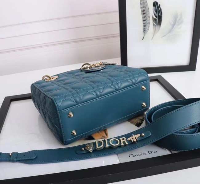 LADY DIOR MY ABCDIOR BAG Cannage Lambskin M0538O blue