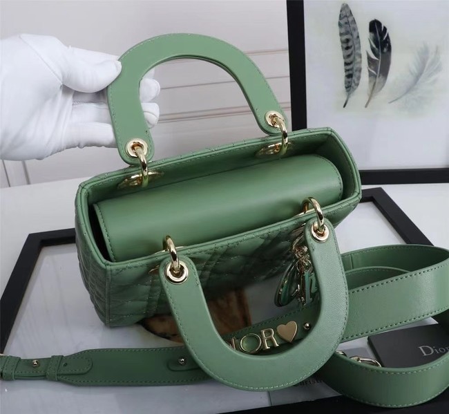 LADY DIOR MY ABCDIOR BAG Cannage Lambskin M0538O green