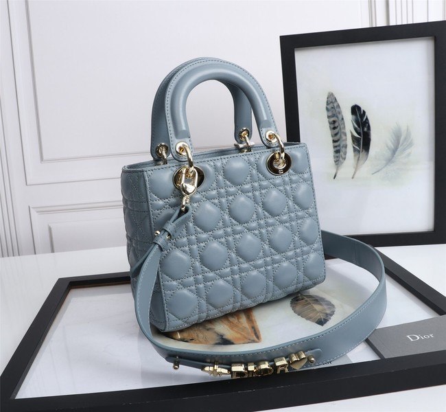 LADY DIOR MY ABCDIOR BAG Cannage Lambskin M0538O light blue