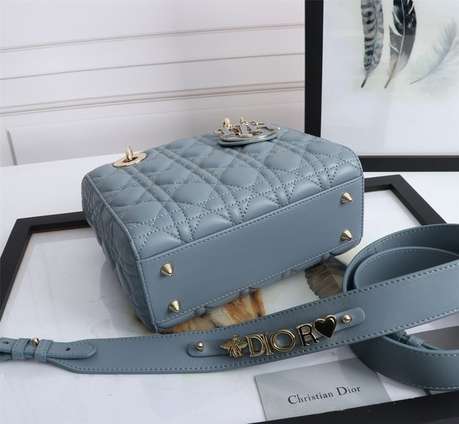 LADY DIOR MY ABCDIOR BAG Cannage Lambskin M0538O light blue