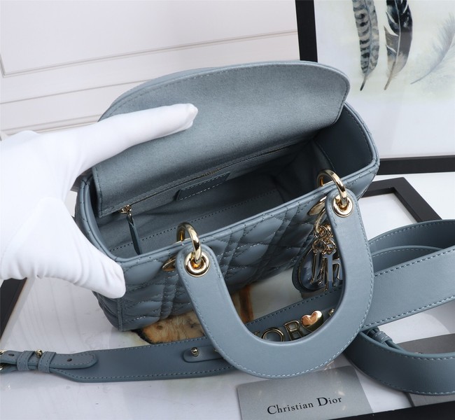 LADY DIOR MY ABCDIOR BAG Cannage Lambskin M0538O light blue