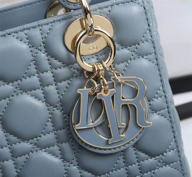 LADY DIOR MY ABCDIOR BAG Cannage Lambskin M0538O light blue