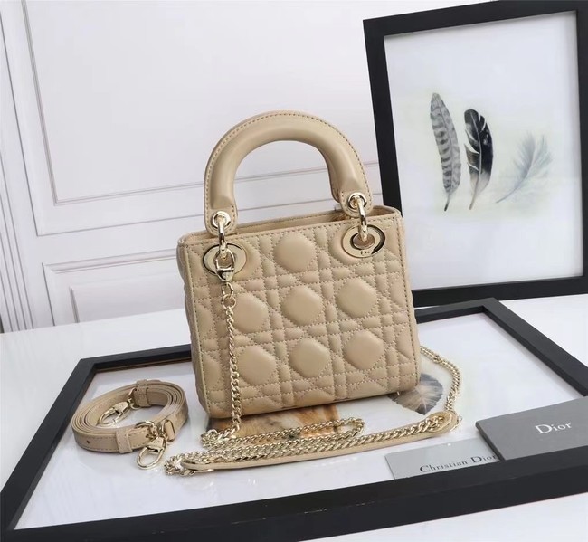 MINI LADY DIOR BAG Lambskin M0566OE Beige