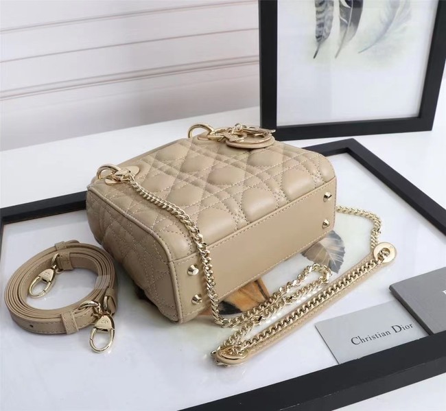 MINI LADY DIOR BAG Lambskin M0566OE Beige