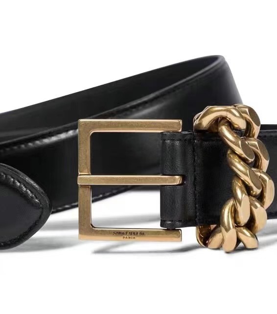 YSL Leather 30MM BELT 0234