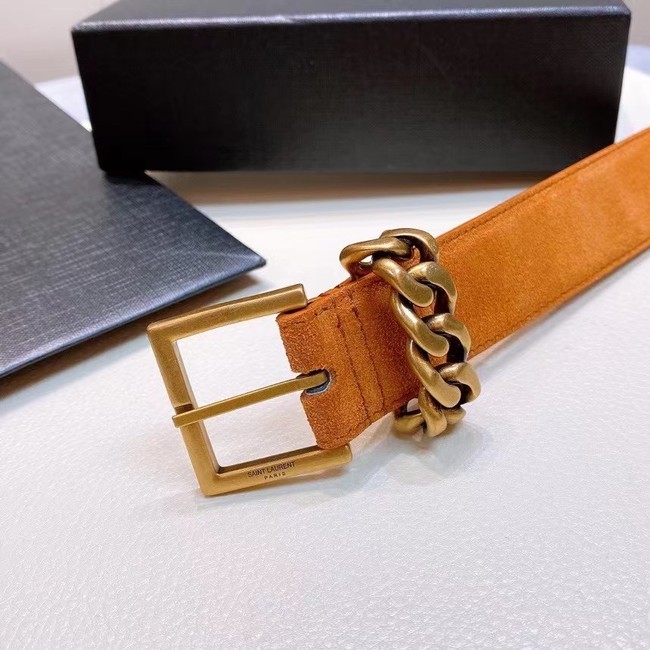 YSL Leather 30MM BELT 0237