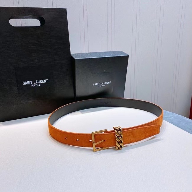 YSL Leather 30MM BELT 0237