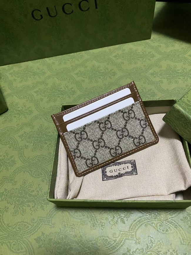 Gucci Card case with Interlocking G 673002 brown