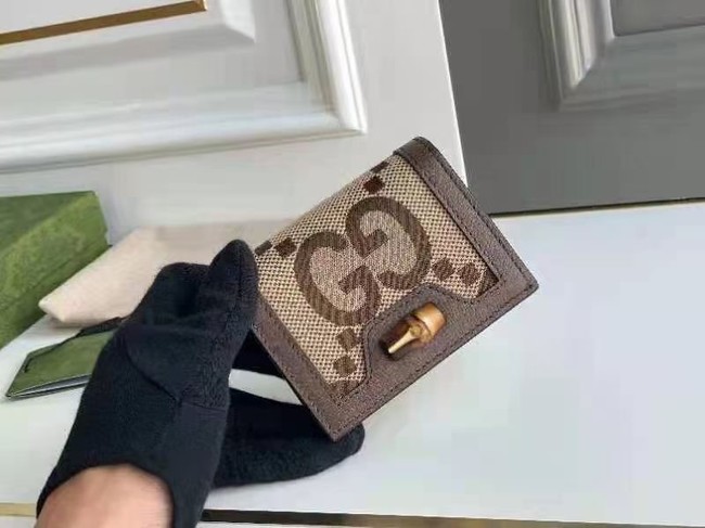 Gucci Diana jumbo GG card case 658244 brown