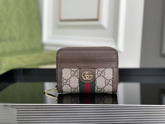 Gucci Ophidia GG card case wallet 658552 brown