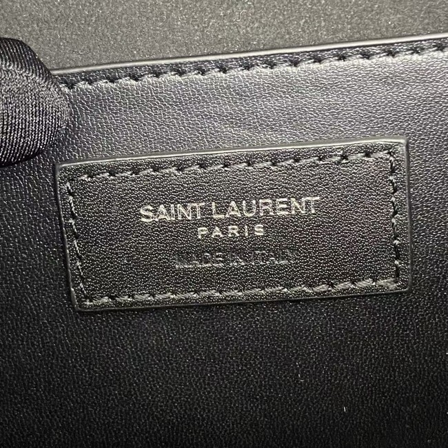 YSL KATE MEDIUM WITH TASSEL IN GRAIN DE POUDRE EMBOSSED LEATHER 354119c black