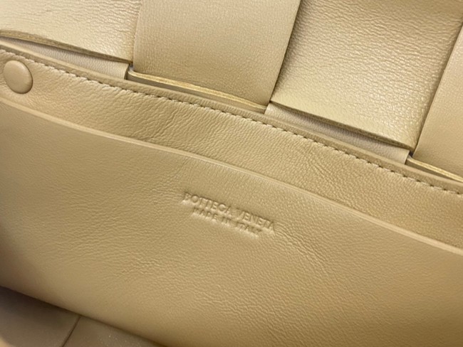 Bottega Veneta CASSETTE Mini intreccio leather belt bag 651053 ALMOND