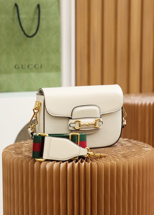 Gucci Horsebit 1955 mini bag 658574 White