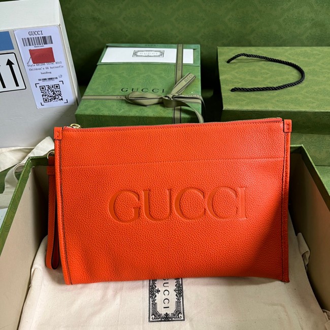 Gucci Ophidia pouch leather 681200 orange
