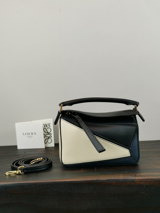 Loewe Puzzle Bag Original Leather 61838 black&white