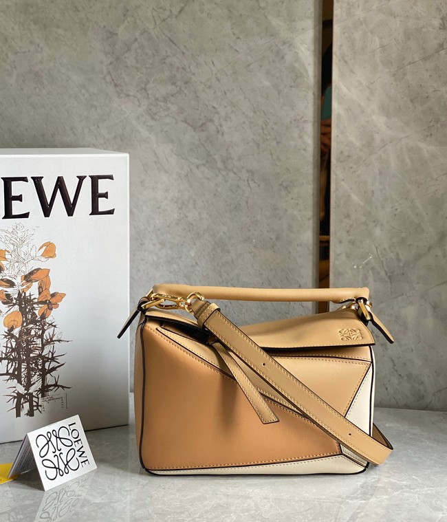 Loewe Puzzle Bag Original Leather 61843 brown&Apricot