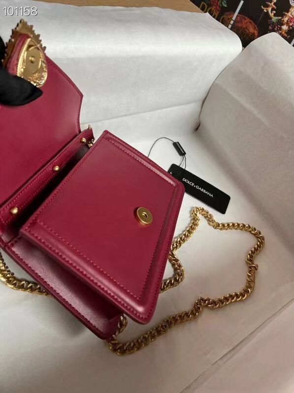 Dolce & Gabbana Origianl Leather Shoulder Bag 4011 Burgundy