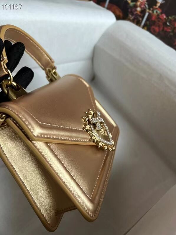 Dolce & Gabbana Origianl Leather Shoulder Bag 4011 gold