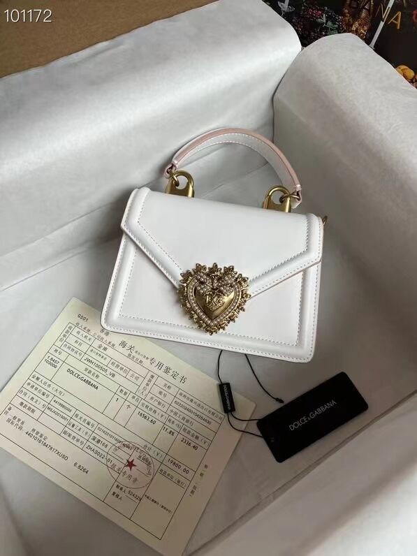 Dolce & Gabbana Origianl Leather Shoulder Bag 4011 white