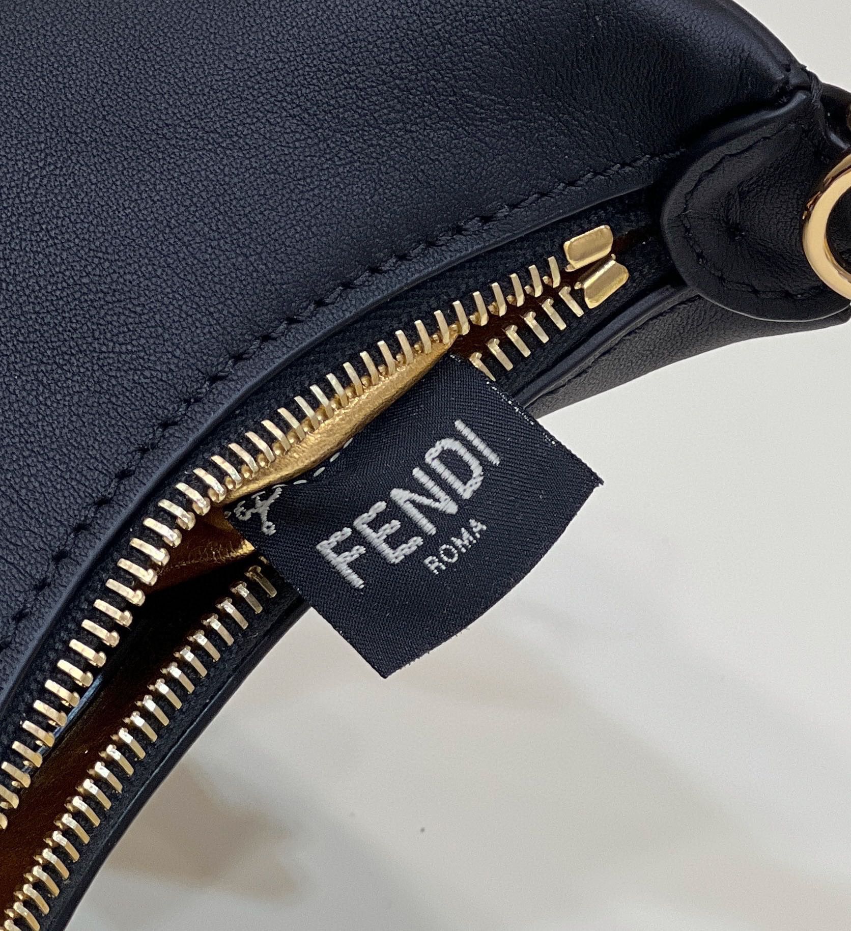 Fendi Praphy Original Leather Big FENDI Logo Mini Bag 80056S Black