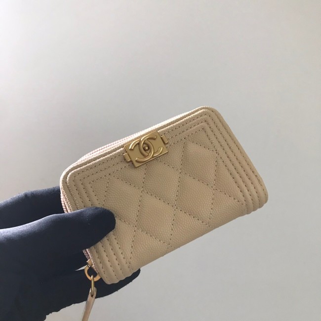 BOY CHANEL Coin Purse A80602 beige