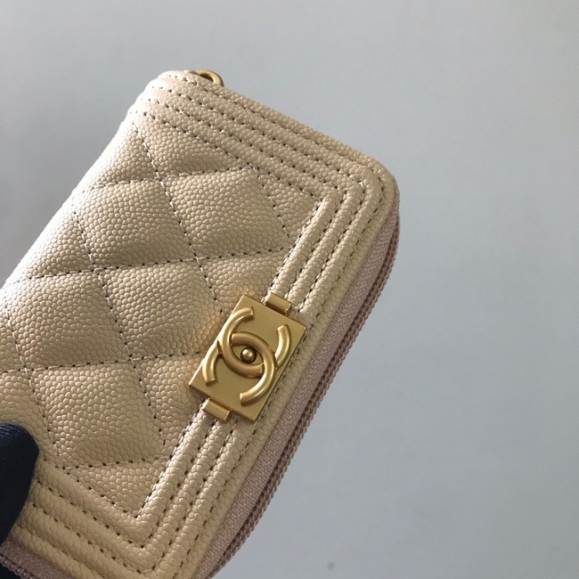 BOY CHANEL Coin Purse A80602 beige