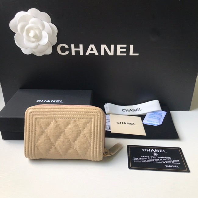 BOY CHANEL Coin Purse A80602 beige