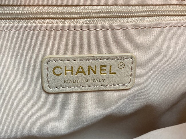 Chanel Grained Calfskin Backpack Original Leather AS3108 white