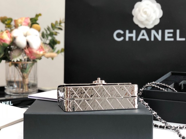 Chanel Box Shoulder Bag C5691 silver