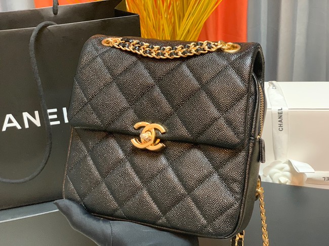 Chanel Grained Calfskin Backpack Original Leather AS3108 black