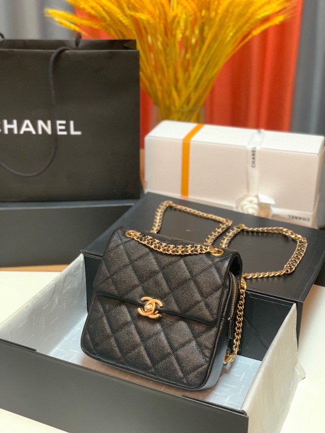 Chanel Grained Calfskin Backpack Original Leather AS3108 black