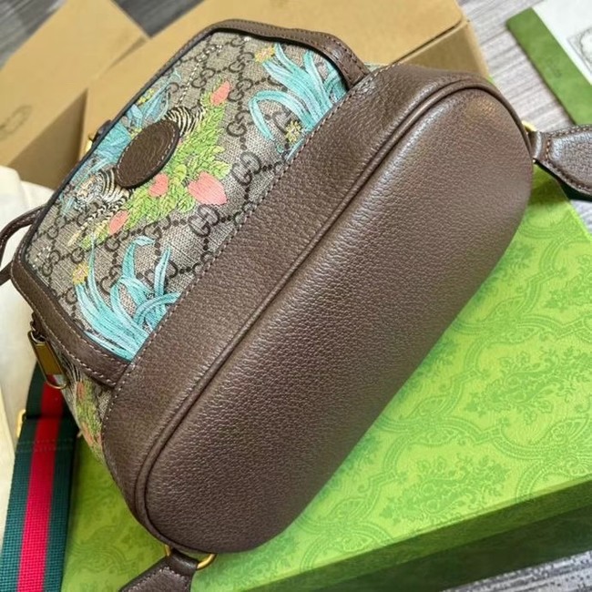 Gucci Backpack with Interlocking G 674147 Brown&green