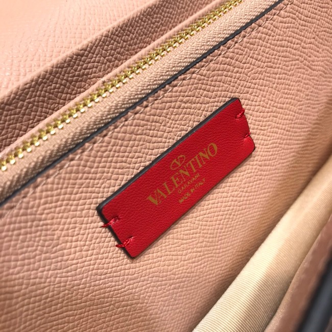 VALENTINO GARAVANI Stud Sign Grained Calfskin Shoulder Bag 0093 pink