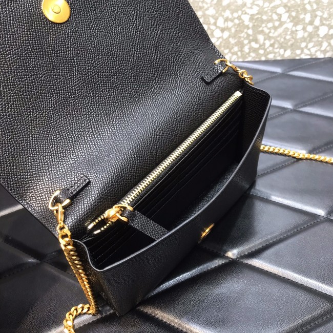 VALENTINO GARAVANI Stud Sign Grained Calfskin Shoulder Bag 0680 black