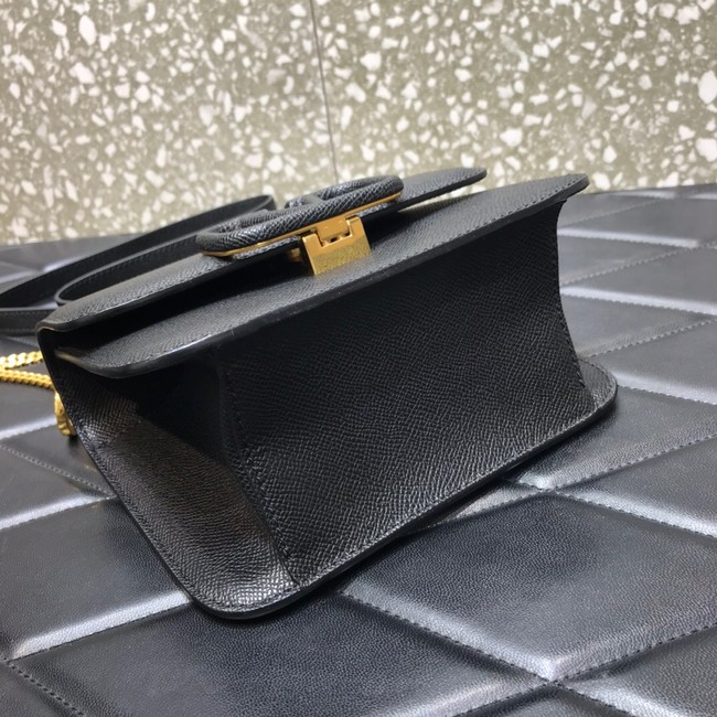 VALENTINO GARAVANI Stud Sign Grained Calfskin Shoulder Bag 0808 black