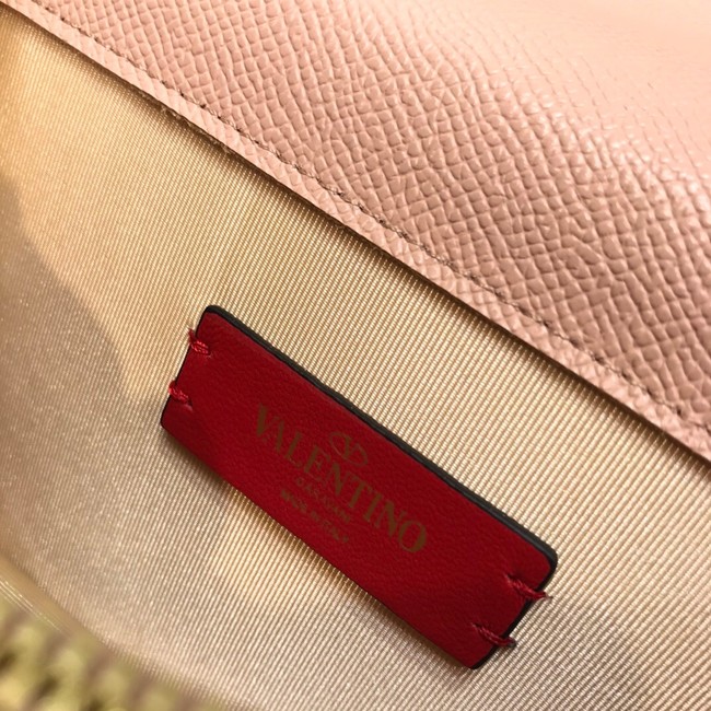 VALENTINO GARAVANI Stud Sign Grained Calfskin mini Shoulder Bag 0690 pink