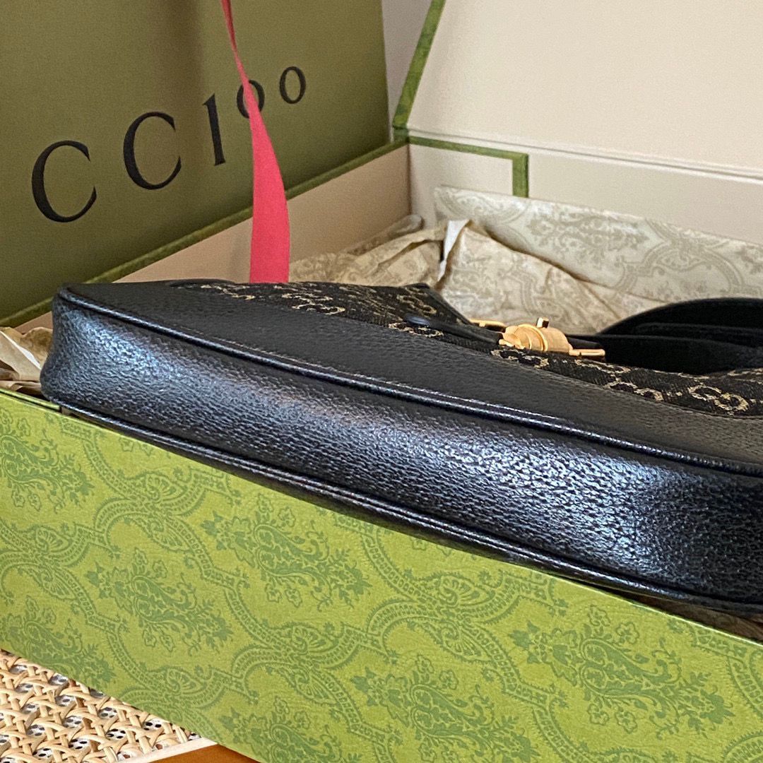 Gucci Jackie 1961 mini shoulder bag 636706 and 637092 black