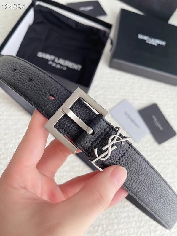 YSL calf leather 30MM BELT SL1458