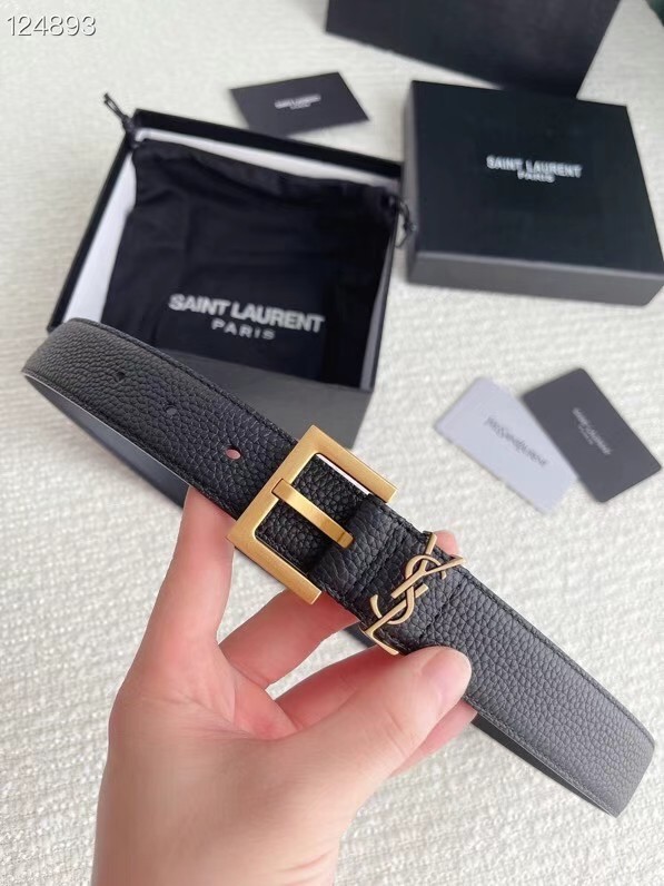 YSL calf leather 30MM BELT SL1459