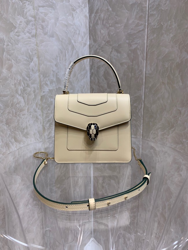 Bvlgari Serpenti Forever leather small crossbody bag 286999 cream