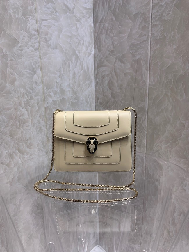 Bvlgari Serpenti Forever leather small crossbody bag 290544 cream