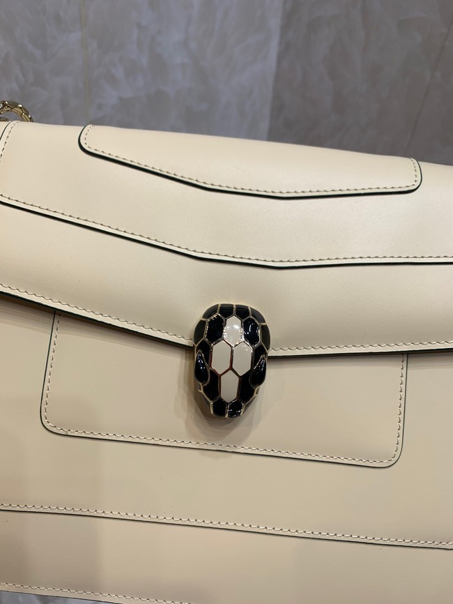 Bvlgari Serpenti Forever leather small crossbody bag 35106 cream