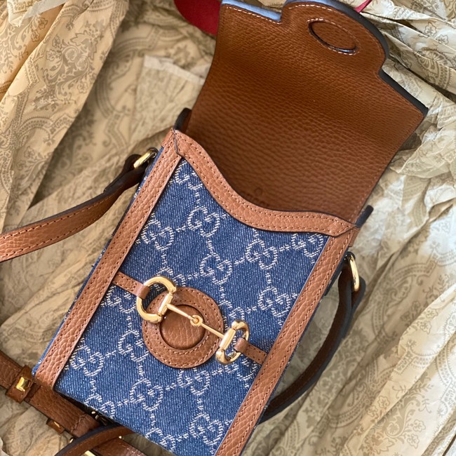 Gucci Horsebit 1955 mini bag 625615 blue