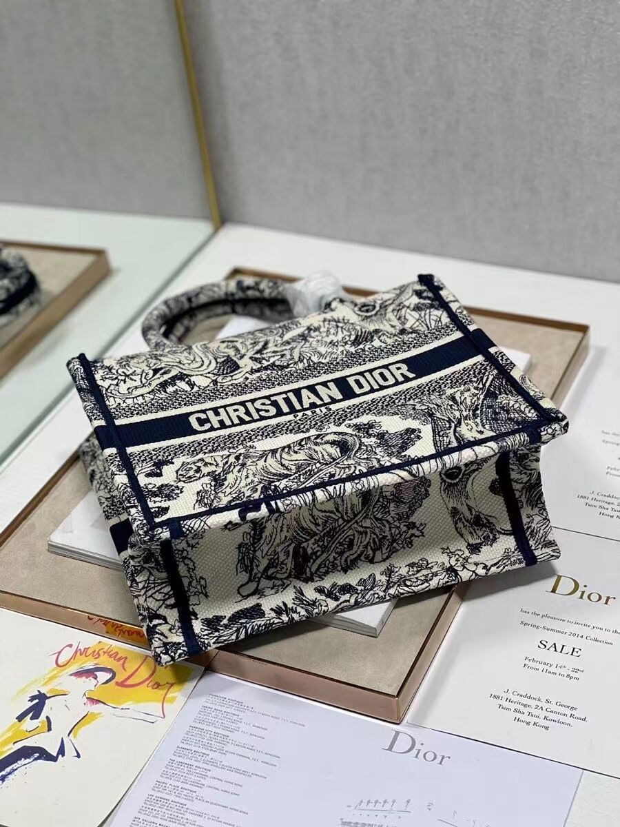 SMALL DIOR BOOK TOTE Embroidery C1331-3